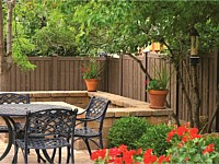 <b>Walnut Brown Ashland Simtek Fence backyard</b>